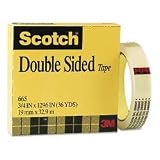 Scotch® Double Sided Tape 665, 3/4-inch x 1296 Inches, Boxed