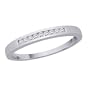 14K White Gold 0.09 ct. Diamond Wedding Band
