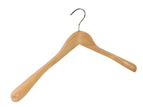 WENKO 15700763100 Formb&uuml;gel Coat - Kleiderb&uuml;gel k&ouml;rpergeformt, breite Schulterauflage, Holz, 45 cm