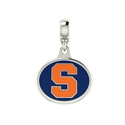 Syracuse Orange Enamel Drop Charm Fits All Pandora Style Bracelets