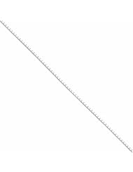 Genuine .925 Sterling Silver 1.25mm Mirror Box Chain 24 Inch Length 6.5 Grams. 100% Satisfaction Guaranteed.