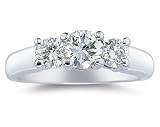 1/2CTW Diamond Three Stone Ring in 14K White Gold