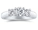 1/2CTW Diamond Three Stone Ring in 14K White Gold