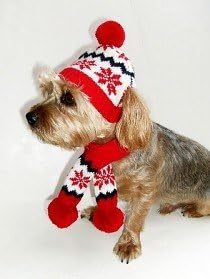 Dallas Dogs 2004-S Snowflake Hat and Scarf, Small
