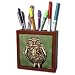 Jackie Popp Nature N Wildlife birds - Saw Wheat Owl - Tile Pen Holders-5 inch tile pen holder