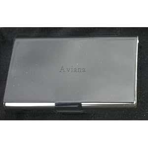 Buy Engraved business card holder with Aviana by Shop Zeus
