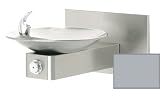 Garden Water Features & Outdoor Fountains item: Haws 1001BP-SILVER Silver Barrier-Free, Stainless Steel Drinking Fountain with Sculpted Bowl and Back Panel. 1001BP
