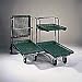 WIN-HOLT Flip-Top Shopping Carts - Forest green