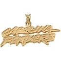 14K Yellow Gold Carolina Panthers Pendant