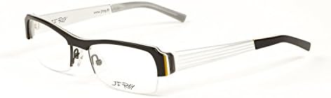 J.F. Rey Semi-Rim Eyeglass Frames 52mm Black/Honey/White/Aluminum