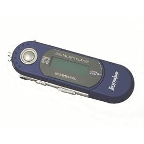 Techwise Flash MP3 Player 1GB with FM Radio, USB2.0,  Blue