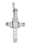 Silver Irish Claddagh Cross Pendant