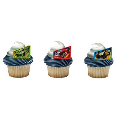 Hot Wheels Way 2 Fast Cupcake Rings - 24 pc