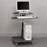Review Buy US LUXOR Compact Mobile Computer Workstations - Gray laminate Lower Price US, LUXOR LAMC3037, hydraulic desk