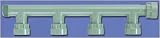 Tools & Hardware : Orbit Sprinkler System 4-Port Manifold with Unions For 3/4-Inch  & 1-Inch  Pipe #57157