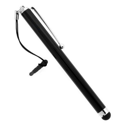Black Statinless Steel Capacitive Stylus with 3.5mm Adapter Plug for iPad 2, new iPad, Kindle Fire, iPhone 4S 4 3GS, iPod Touch, Motorola Xoom, Xyboard, Droid, Samsung Galaxy, Asus Eee Pad Transformer, Acer Iconia, ViewSonic gTablet, Toshiba Thrive, Superpad, HP Touchpad, Blackberry Playbook & Other Smartphones / Tablets