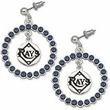 Tampa Bay Rays Spirit Crystal Logo Wreath Earrings