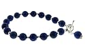 Lapis Lazuli and Sterling Silver Bracelet with Swarovski Crystal