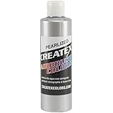 Createx Colors Paint for Airbrush, 8 oz, Pearl Silver