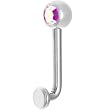 14 Gauge 5mm Aurora Gem Vertical Hood Piercing -7/16" 2mm Rise