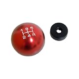 10x1.25mm Thread 5 speed Round Ball Type-R Shift Knob in Red Billet Aluminum for... by VMS Racing