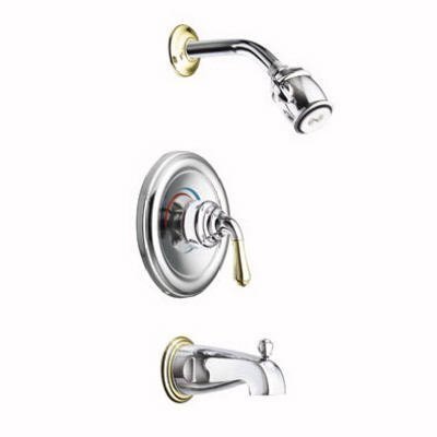 Moen Monticello 82246 Posi-Temp Tub/Shower Trim - Chrome/Polished Brass