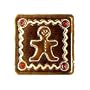 Gingerbread Man Embossed Sticker Seals