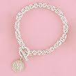 Silver Round Tag Bracelet Silver Round Tag Bracelet