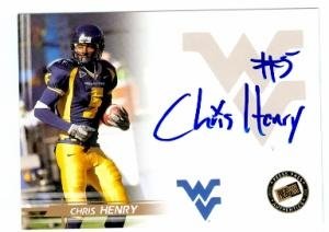 Chris Henry Autographed/Hand Signed Football Card (2005 Press Pass)