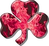 12 Inferno Pink Shamrock Firefighter Decal REFLECTIVE