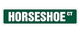 HORSESHOE Street Sign signs horseshoes game player gift