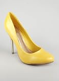 Mirrored Heel Leatherette Pump