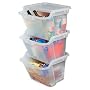 Set of 3 Recycle Bins - 172002 (Clear) (53.75" H x 18.25" W x 21.25" D)
