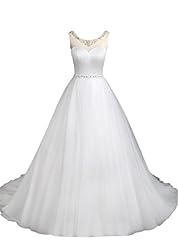 Organza/Satin/Taffeta Sheer Lace Belted Scoop Neck Wedding Dress  with a Chapel Train 