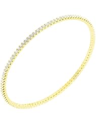 1.92 ct. tw Round Diamond Bangle Bracelet in Prong Setting - F-G VS2 - 18 Kt. Yellow Gold
