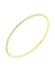 1.92 ct. tw Round Diamond Bangle Bracelet in Prong Setting - G-H SI1 - 18 Kt. Yellow Gold