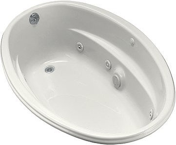 Buy Whirlpool Tub by Kohler - K-1146-H in White (Oval bath Showers, Plumbing, Bathtubs Showers & Saunas, Showers, Modules & Installation Kits)