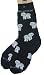 For Bare Feet Pair of Bichon Frise Socks Black Size 9-11