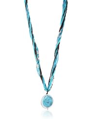 Kenneth Cole New York "Semiprecious Bead Item" Turquoise Geometric Stone Multi-Row Long Pendant Necklace, 39"