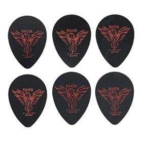 Clayton Black Raven Small Teardrop Guitar Picks, .50MM 1 Dozen by 