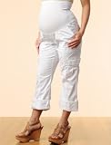 A Pea in the Pod: Secret Fit Belly(tm) Poplin Cargo Pockets Maternity Pants
