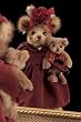 Abbey & Lane Bearington 14" Victorian Dressed Teddy Bear Holding a Baby Bear Christmas Stuffed Animal Gift by Bearington Collection