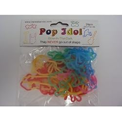 Bama Bandz Pop Idol Glow in the Dark Bands Rubber Bandz Band Wristband (24)