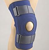 FLA Orthopedics FL37-1032LNVY SAFE-T-SPORT Neoprene Patella Stabilizing Knee Support with Removable Horseshoe - Size- XX-Large