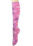 Pink Peace and Poison Knee High Socks