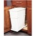 Roll-Out Trash Container System-White (White) (19.5h x 10.5w x 22d)