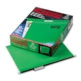 Pendaflex 415215BGR Hanging Folder, Reinforced w/Infopocket, Bright Green, 1/5 Tab, Ltr, 25/box