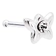 Sterling Silver Clear Gem Butterfly Nose Bone