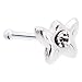 Sterling Silver Clear Gem Butterfly Nose Bone