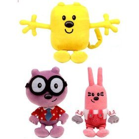 Ty Wow Wow Wubbzy! Set of 3 Beanie Babies - WUBBZY, WIDGET & WALDEN